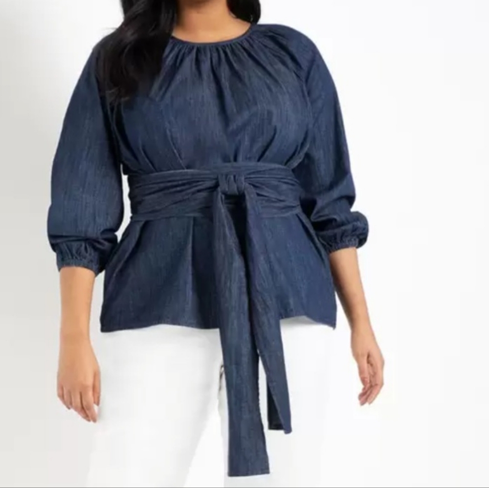 Eloguii Denim Top